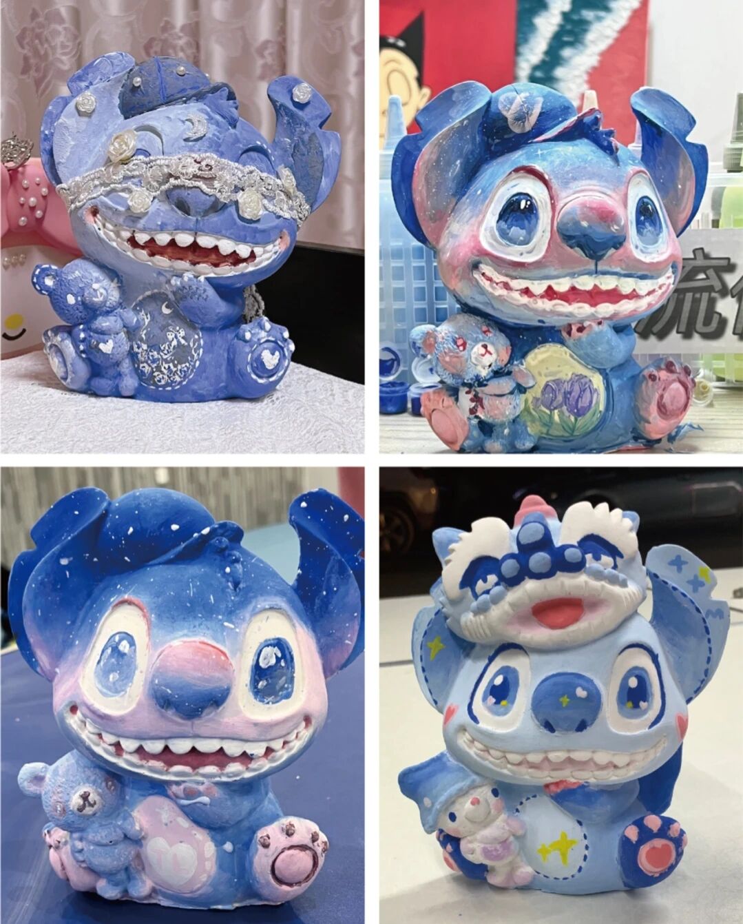 史迪仔石膏娃娃配色合集 石膏娃娃之史迪仔 史迪仔涂色配色大合集