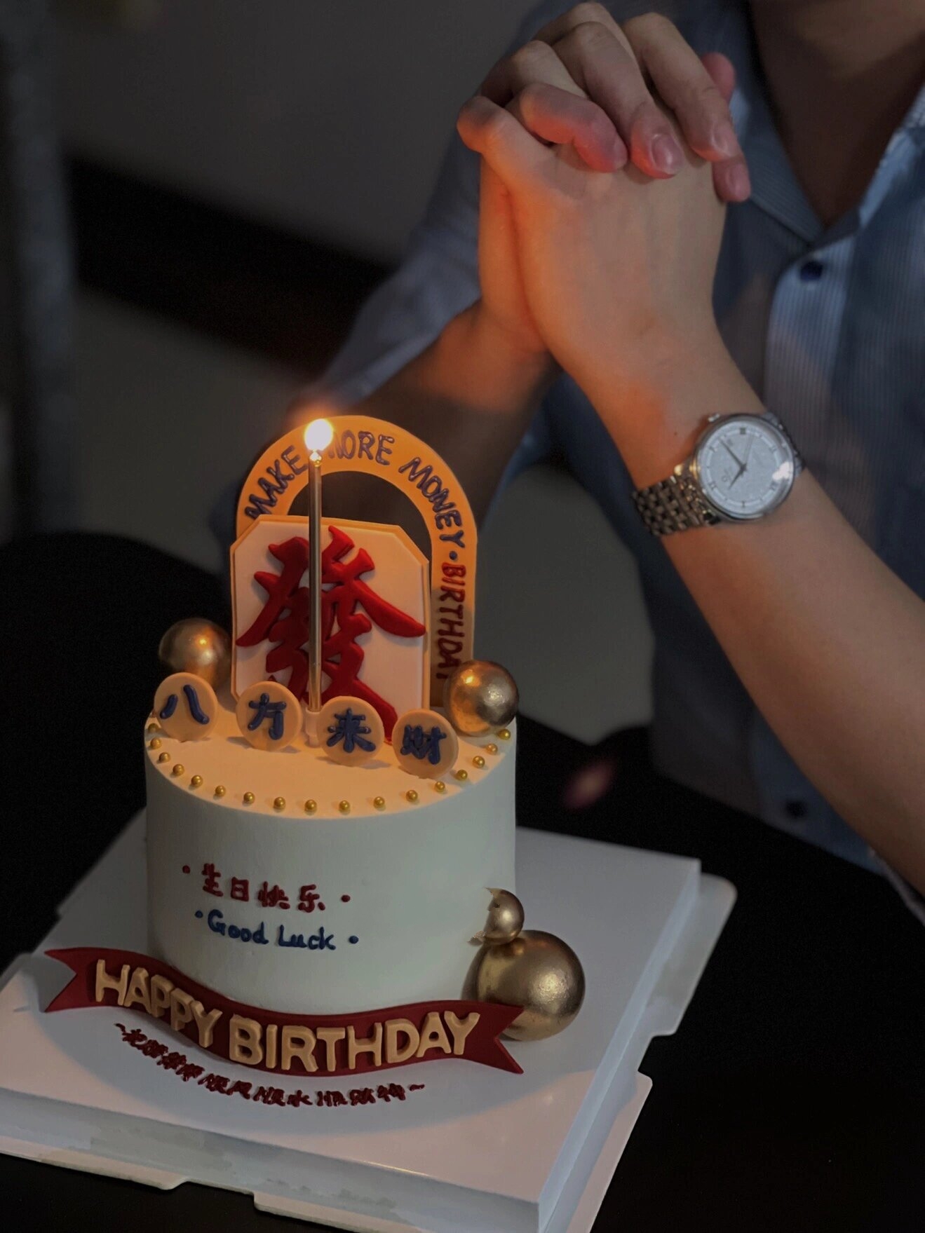 男生发财蛋糕