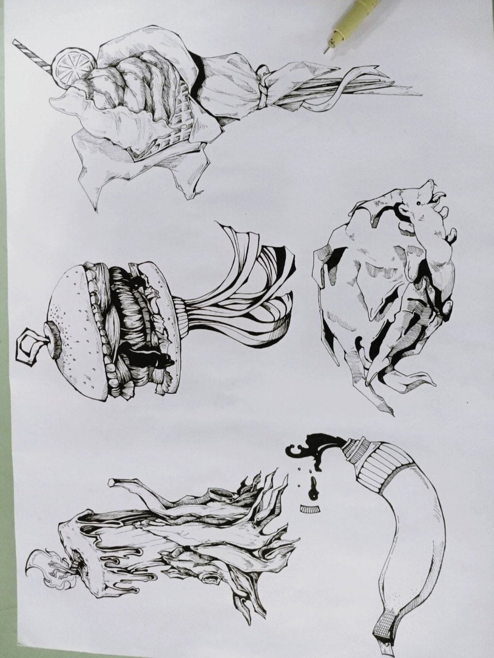 图形置换绘画过程 #绘画过程# #绘画日常# #寻找小红书绘画大神