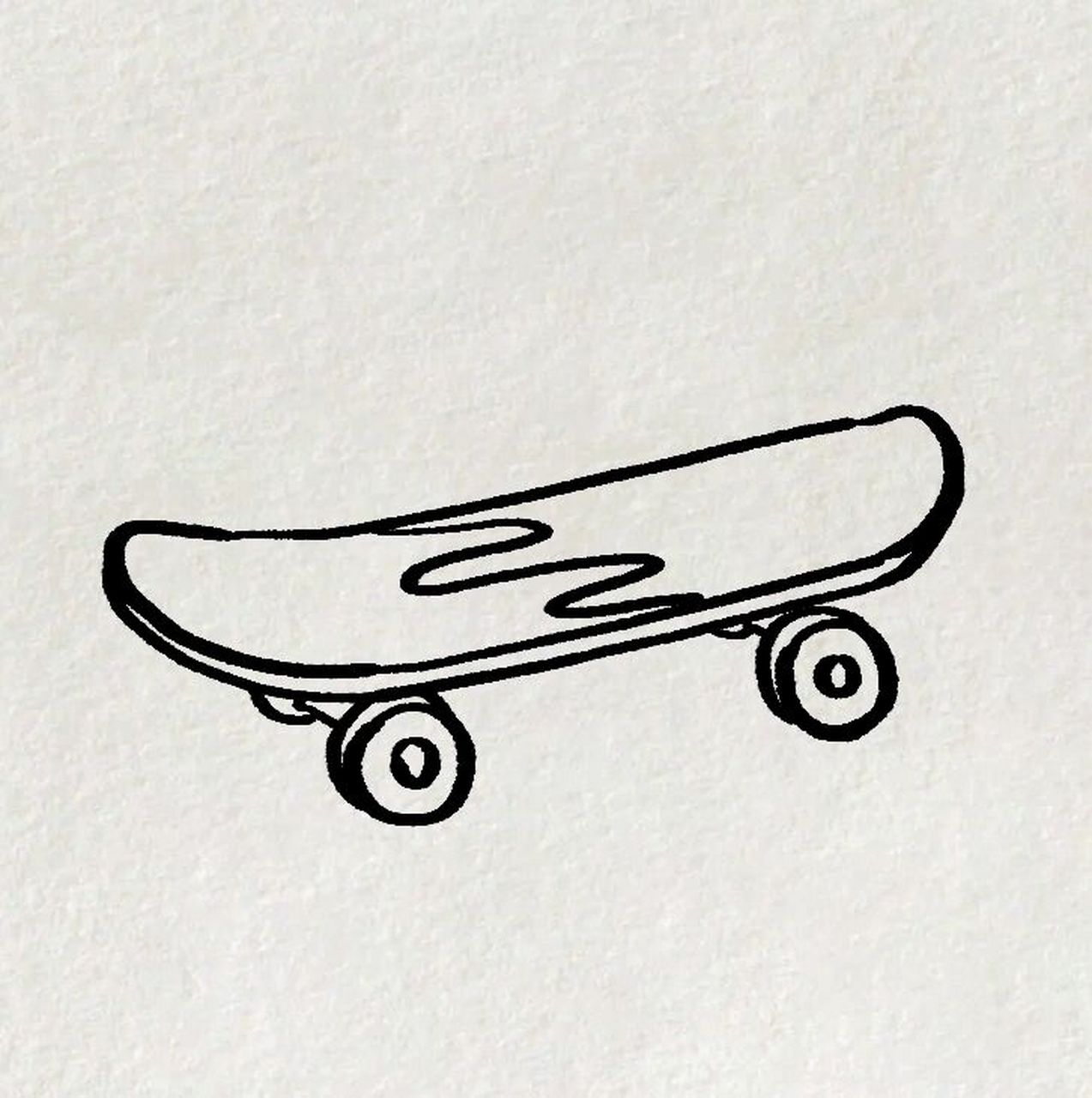 滑滑板简笔画画法图片