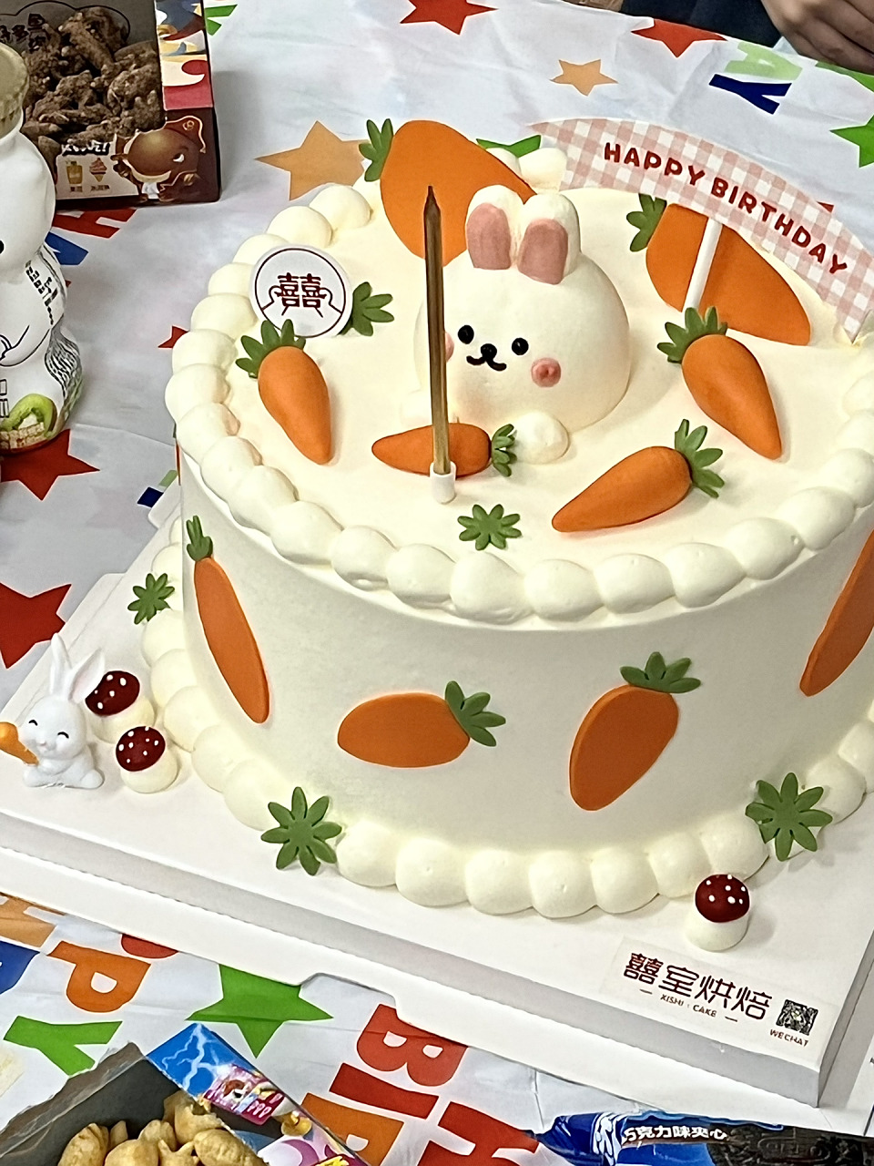 92兔子生日蛋糕98 8寸蛋糕 兔子和它的胡萝卜09