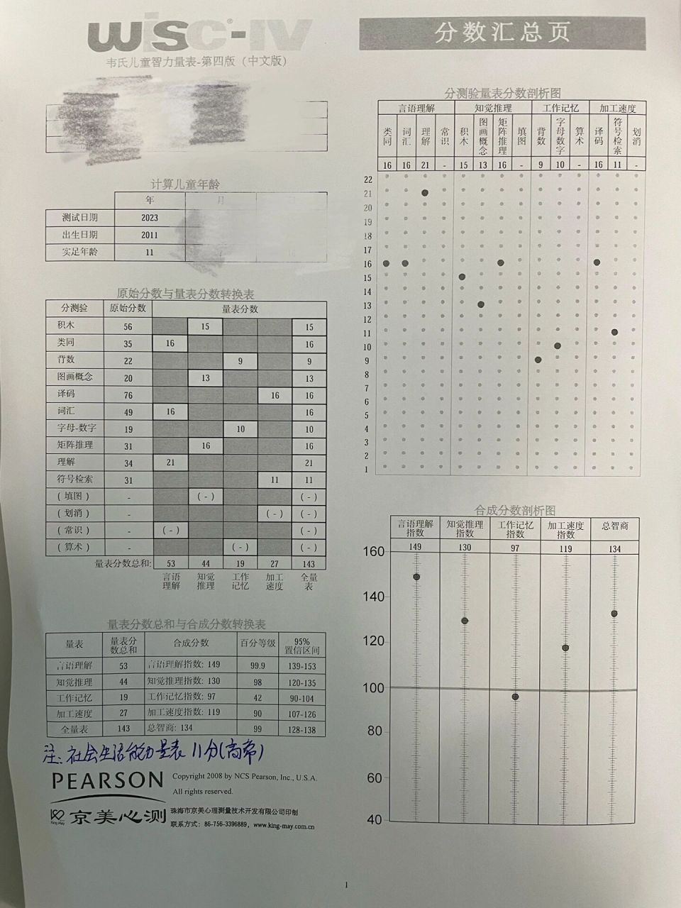 韦氏智商测评134分,但工作记忆很低