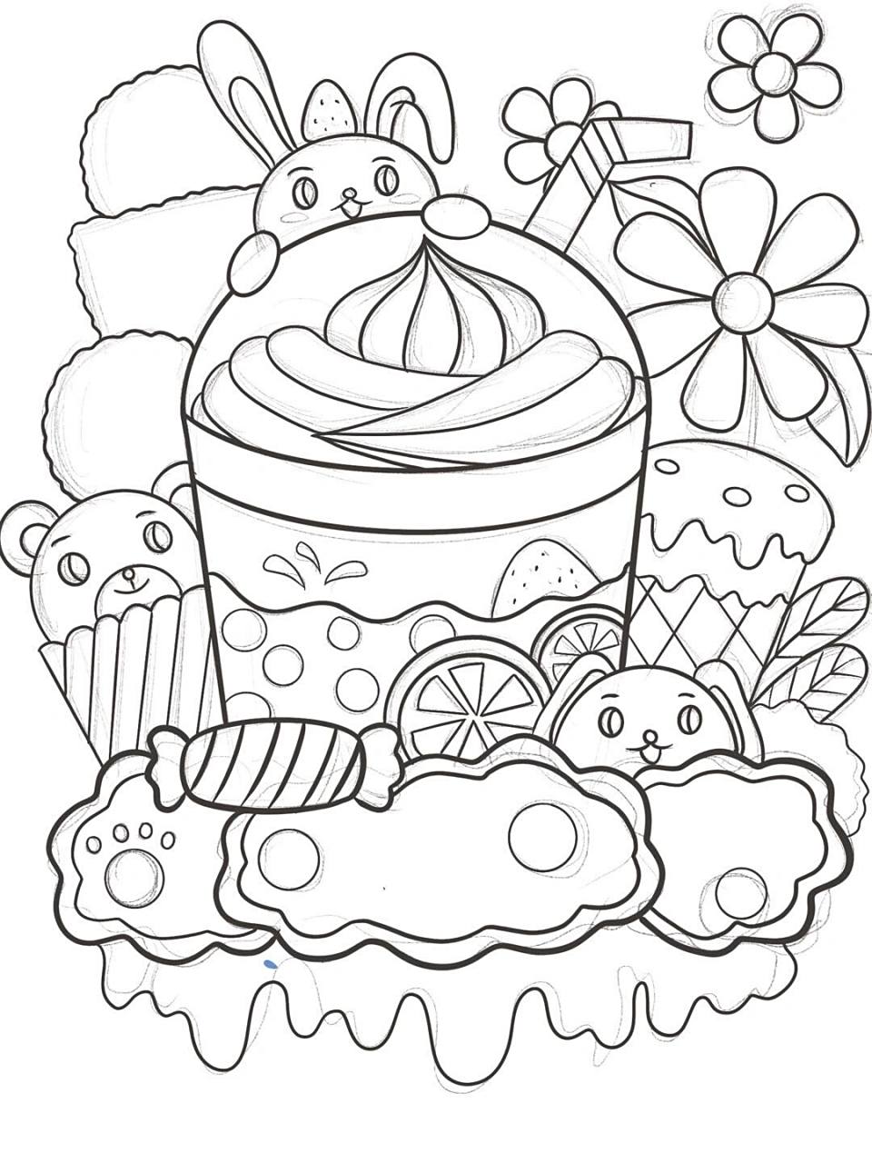 争取画100幅儿童创意画第33幅 美味的冰淇淋 儿童画 适合7-12岁小朋友