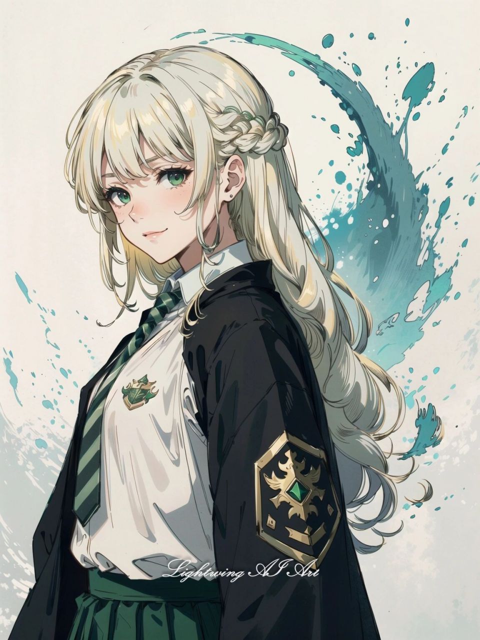 069卷 | 斯莱特林衍生1 蛇院灵感 女生头像 这次是简单背景的蛇院女孩