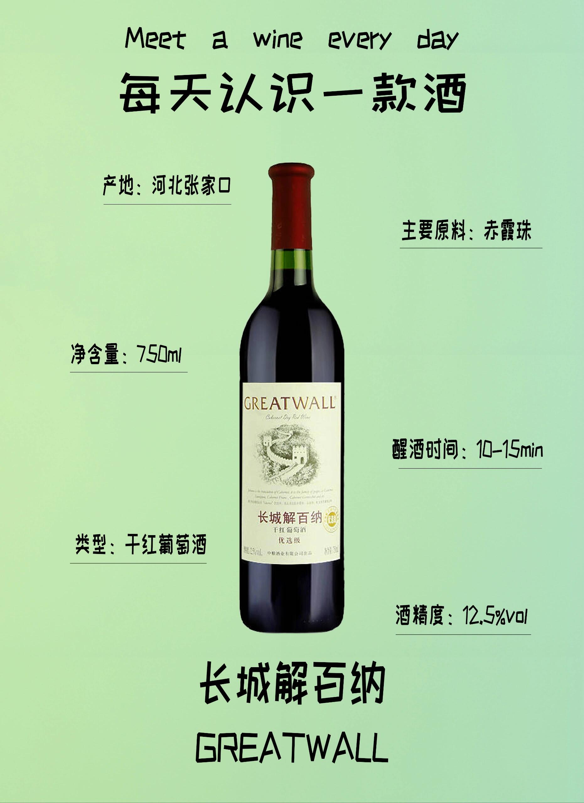 day98每天认识一款酒|长城解百纳