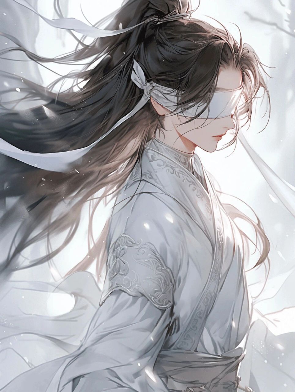 国风蒙眼少年|少年感|男生头像 世界一片黑暗, 但他的心中仍有星光