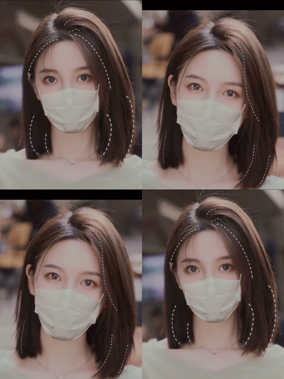 要尝试的中长锁骨发减龄瘦脸简约高级好看层次和刘海是整个发型的灵魂