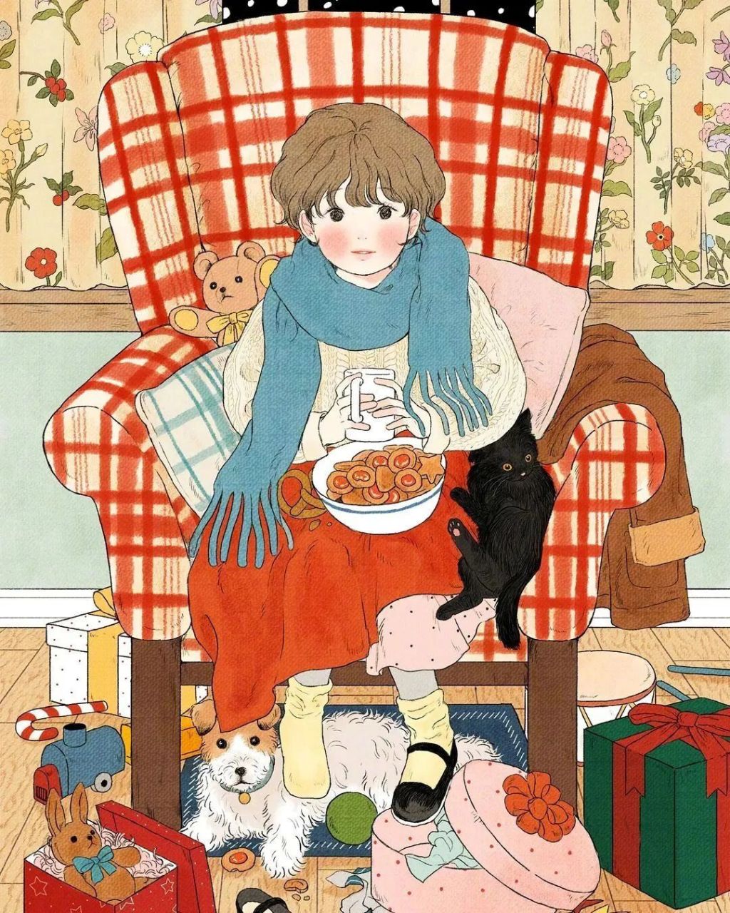治愈系插画,有你的童年么 韩国插画师yoovora,其作品善于运用彩铅的