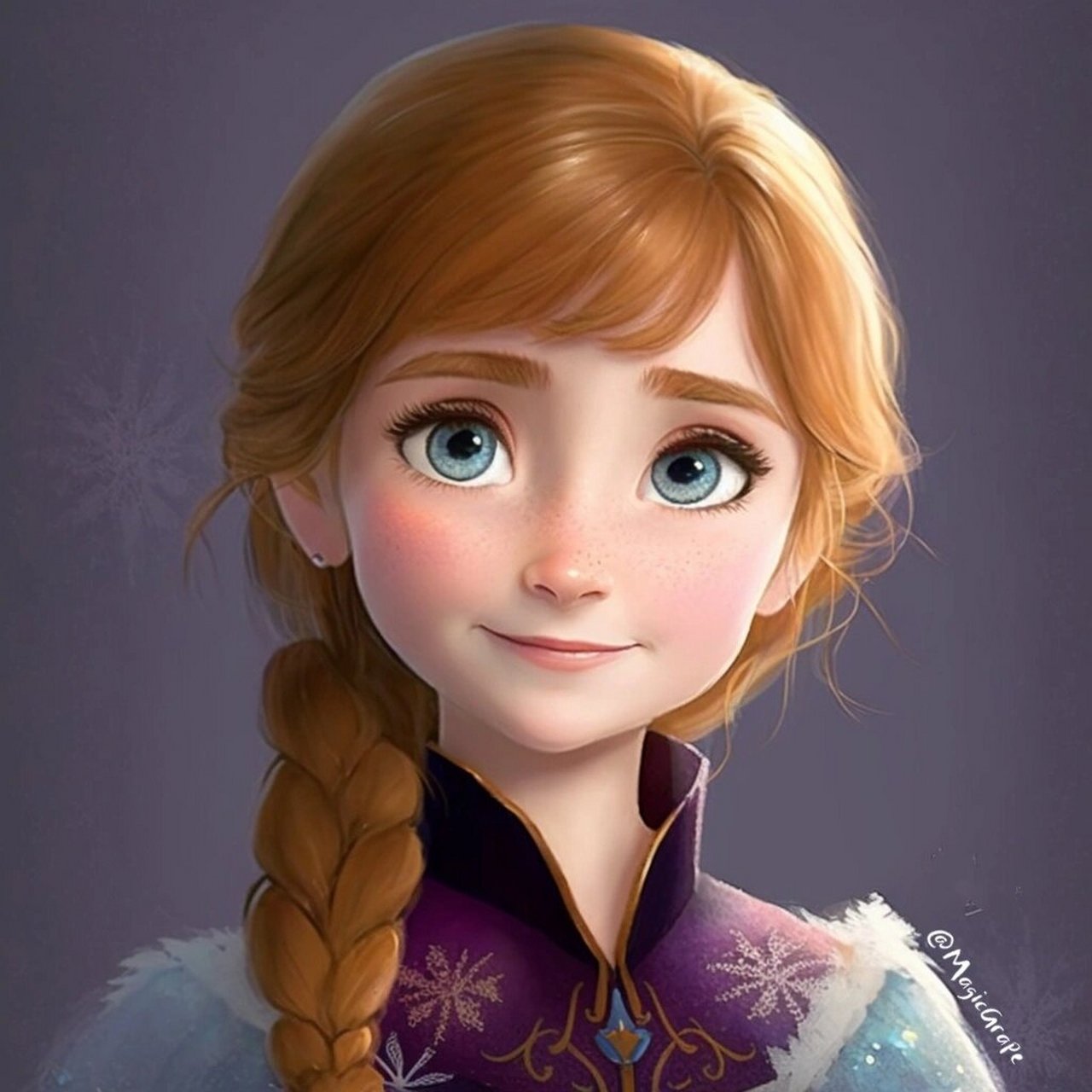 迪士尼公主头像-艾莎和安娜 《冰雪奇缘》的姐妹花艾莎和安娜来喽 从