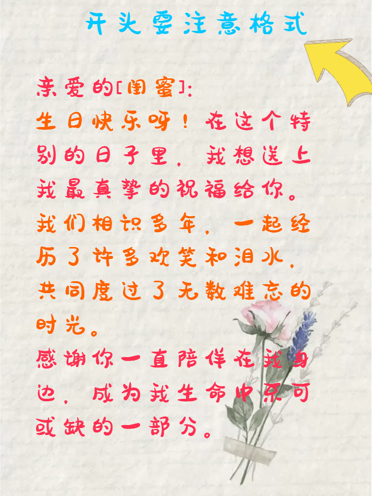 送给闺蜜的生日贺卡