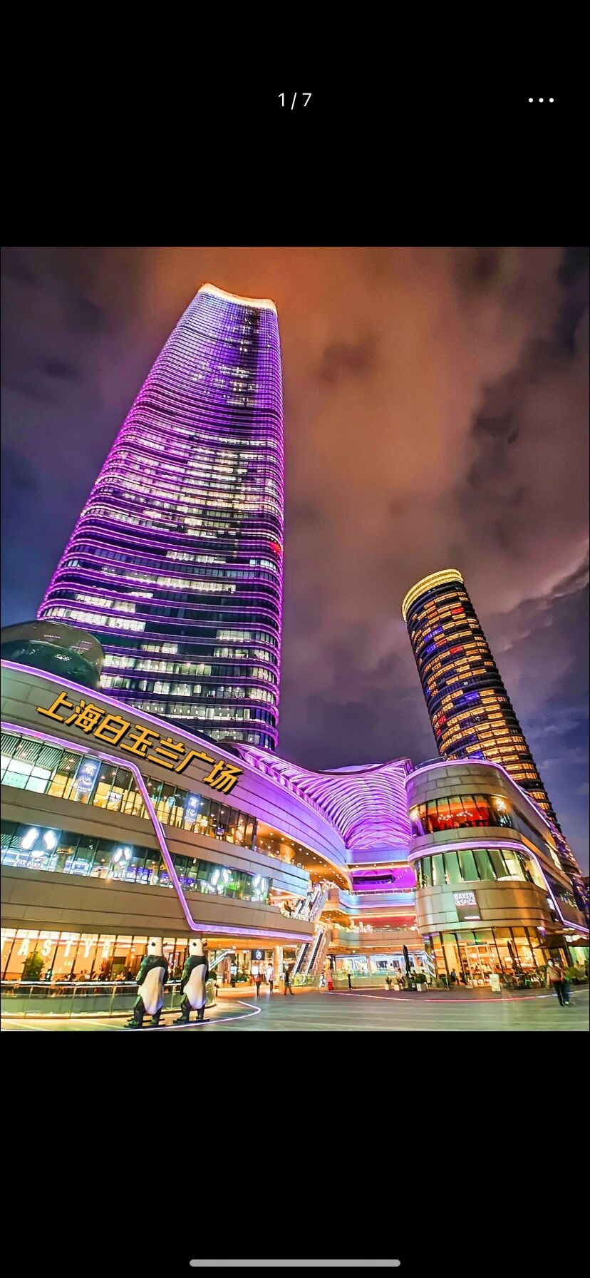 上海白玉兰广场,北外滩夜景真的很美