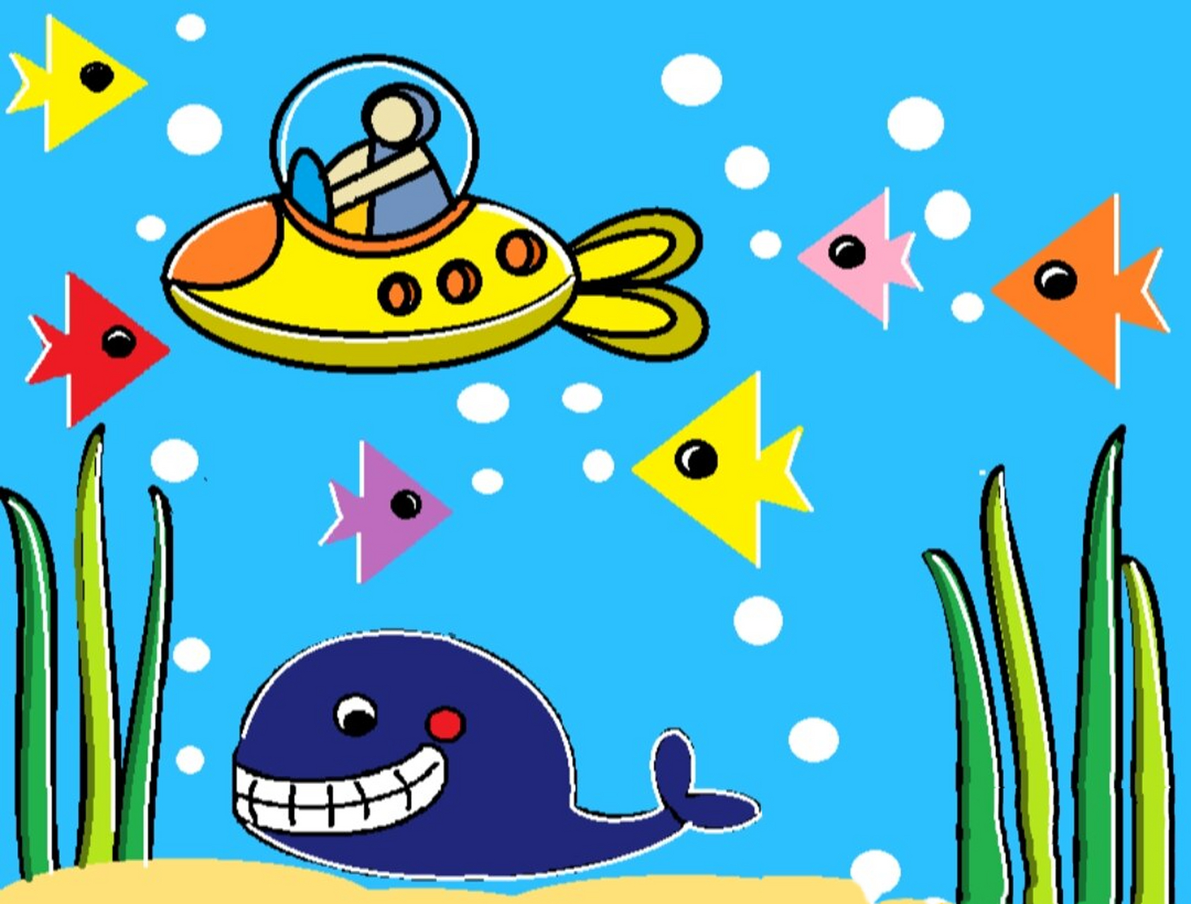 三年级小朋友电脑画图简单实例 三年级信息教材中的画图软件,虽然简单