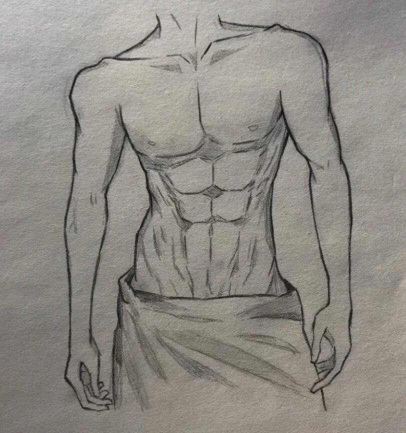 腹肌简笔画!