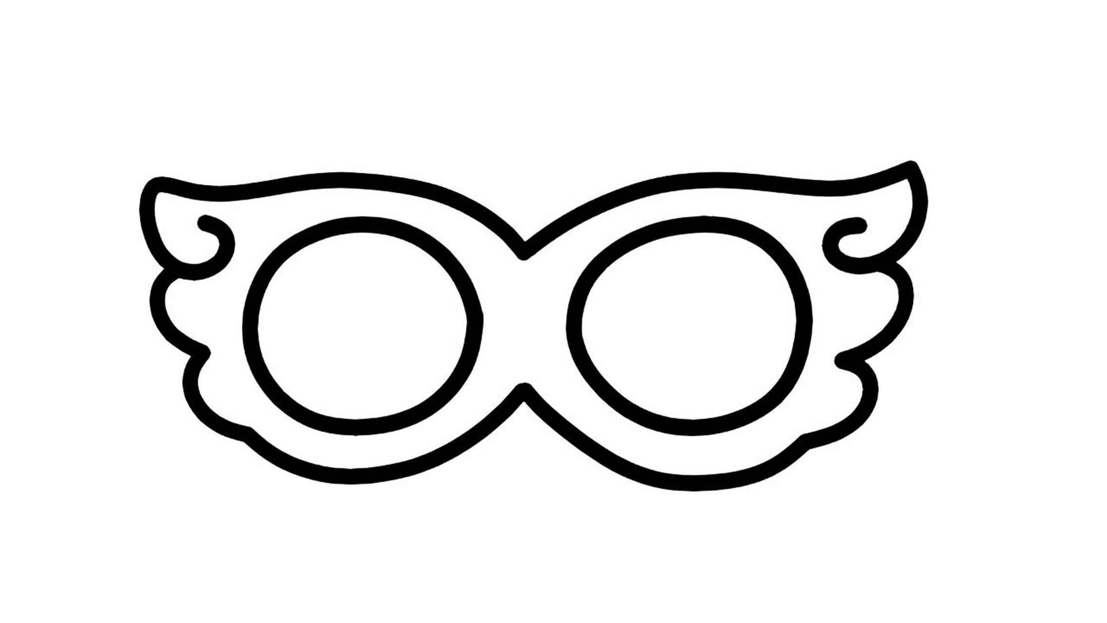 【简笔画素材分享54】6款酷炫卡通眼镜 分享6款卡通眼镜 高清线稿素材