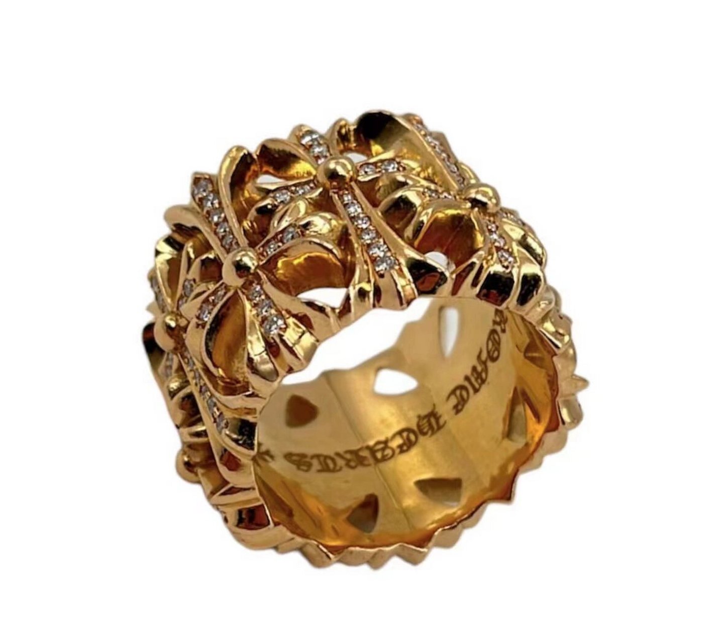 克罗心 22k金  极度奢华的戒指 22k金定制,克罗心守护者戒指,圆墓葬