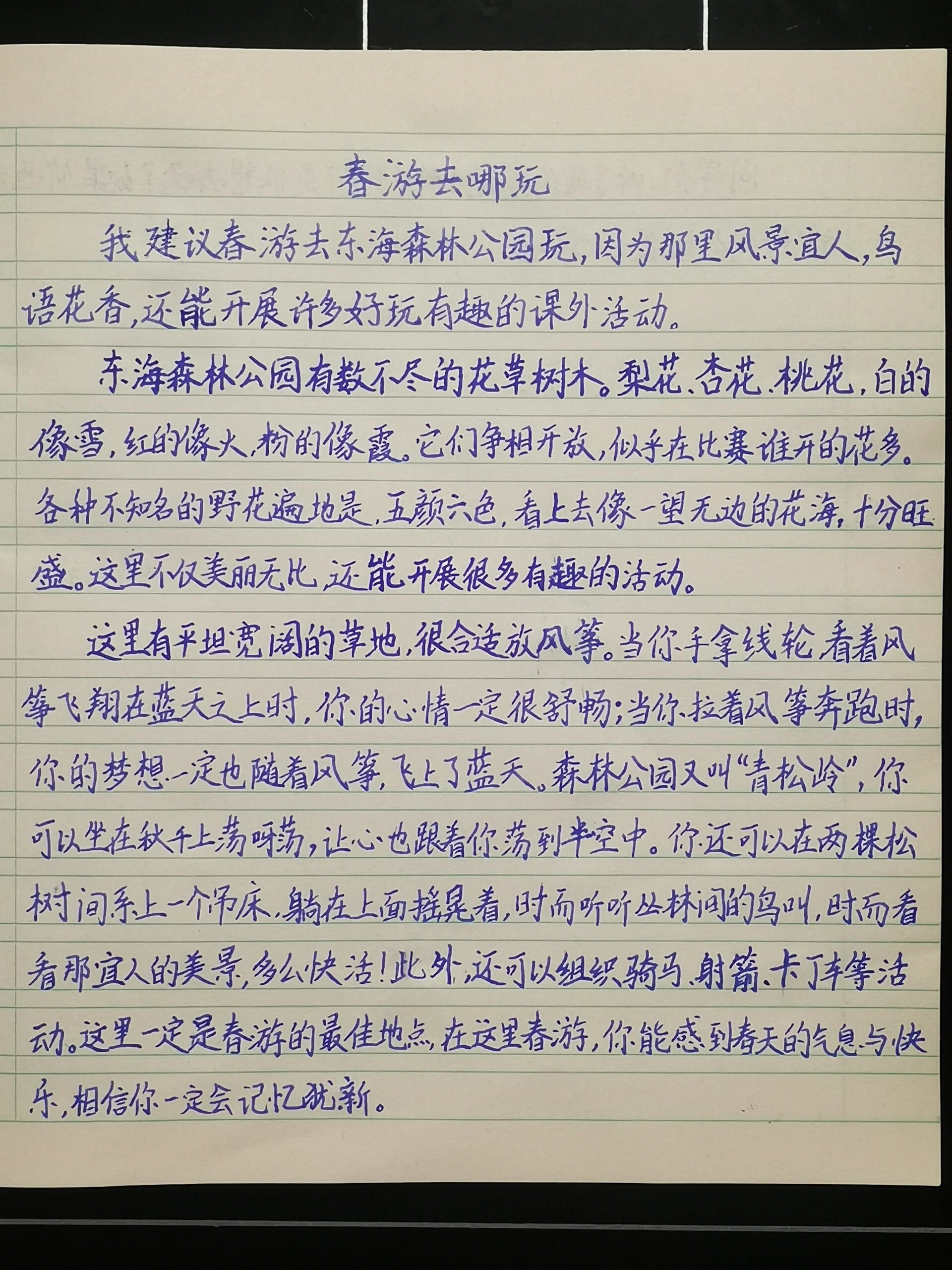 春游去哪儿玩作文50字图片