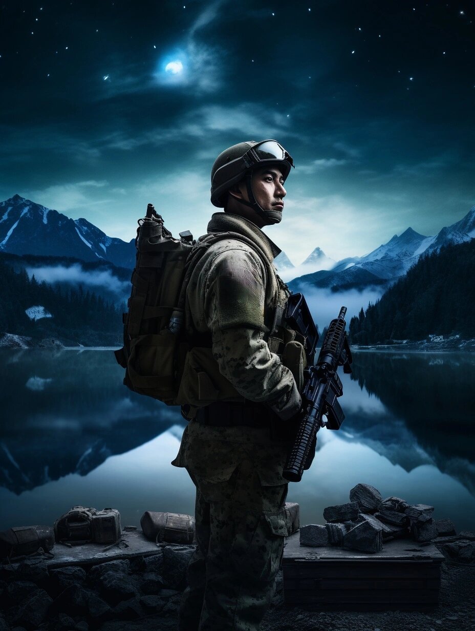 插画|高原之上的守护者—边防军人