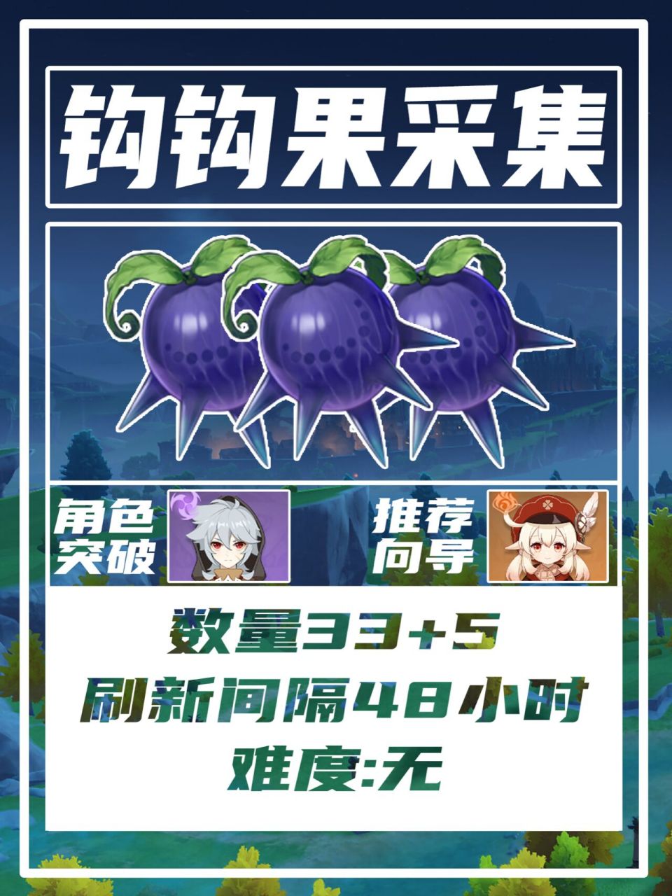 【原神】超详细的钩钩果采集攻略来啦! 大家都抽到米卡了吗?