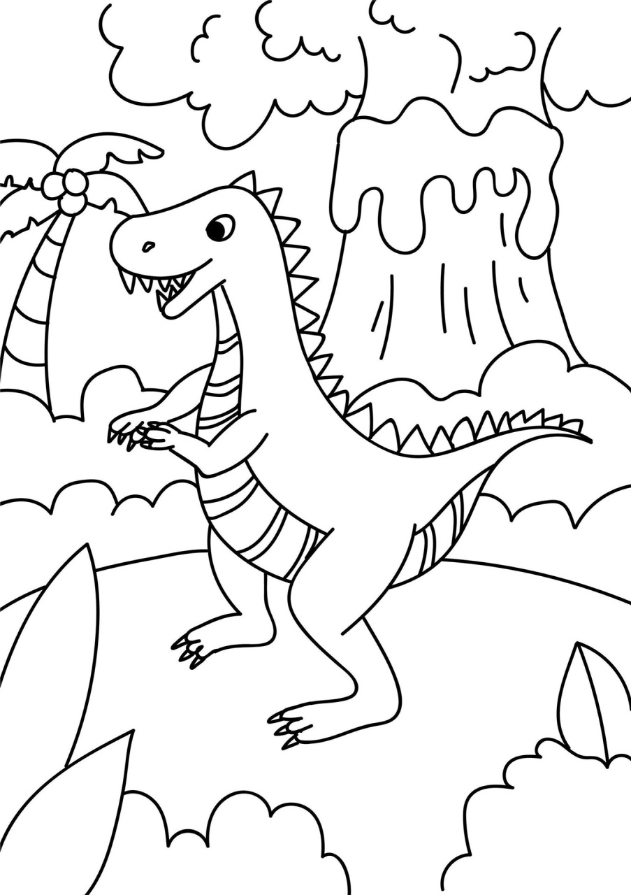 动物简笔画恐龙 简单图片