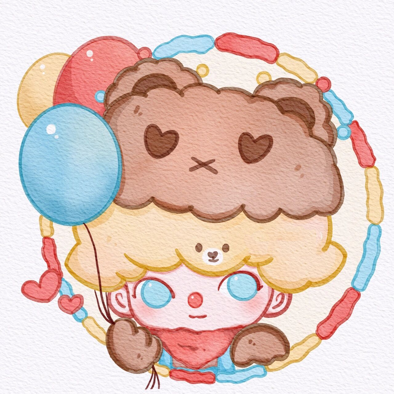 [dimoo]约会日浪漫气球头像 新出的dimoo太可爱了 每一个都能戳在心窝