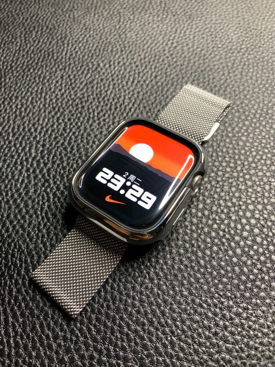 苹果手表iwatch壁纸表盘分享   日落西山霞满天 月升东际地银填 喜乐