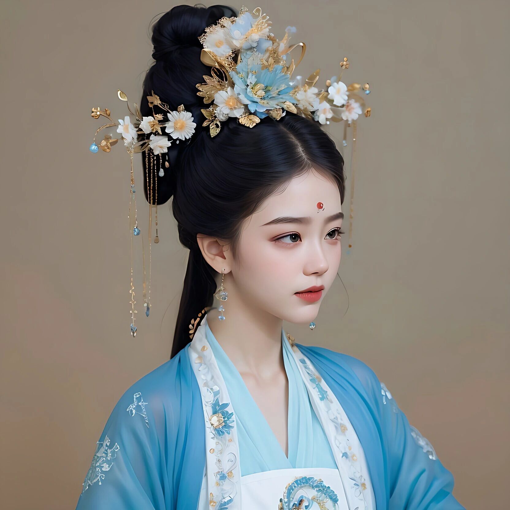 唐朝汉服 簪发头饰