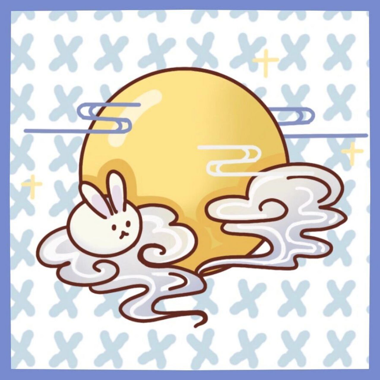 简笔画教程|国风简单玉兔月亮中秋绘画教程 马上中秋了,营业一下子,画