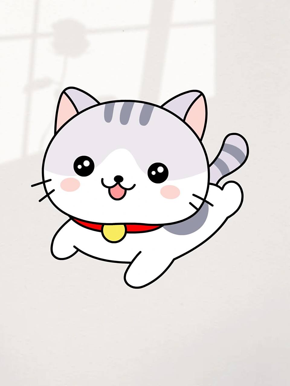 教你画可爱小猫咪简笔画