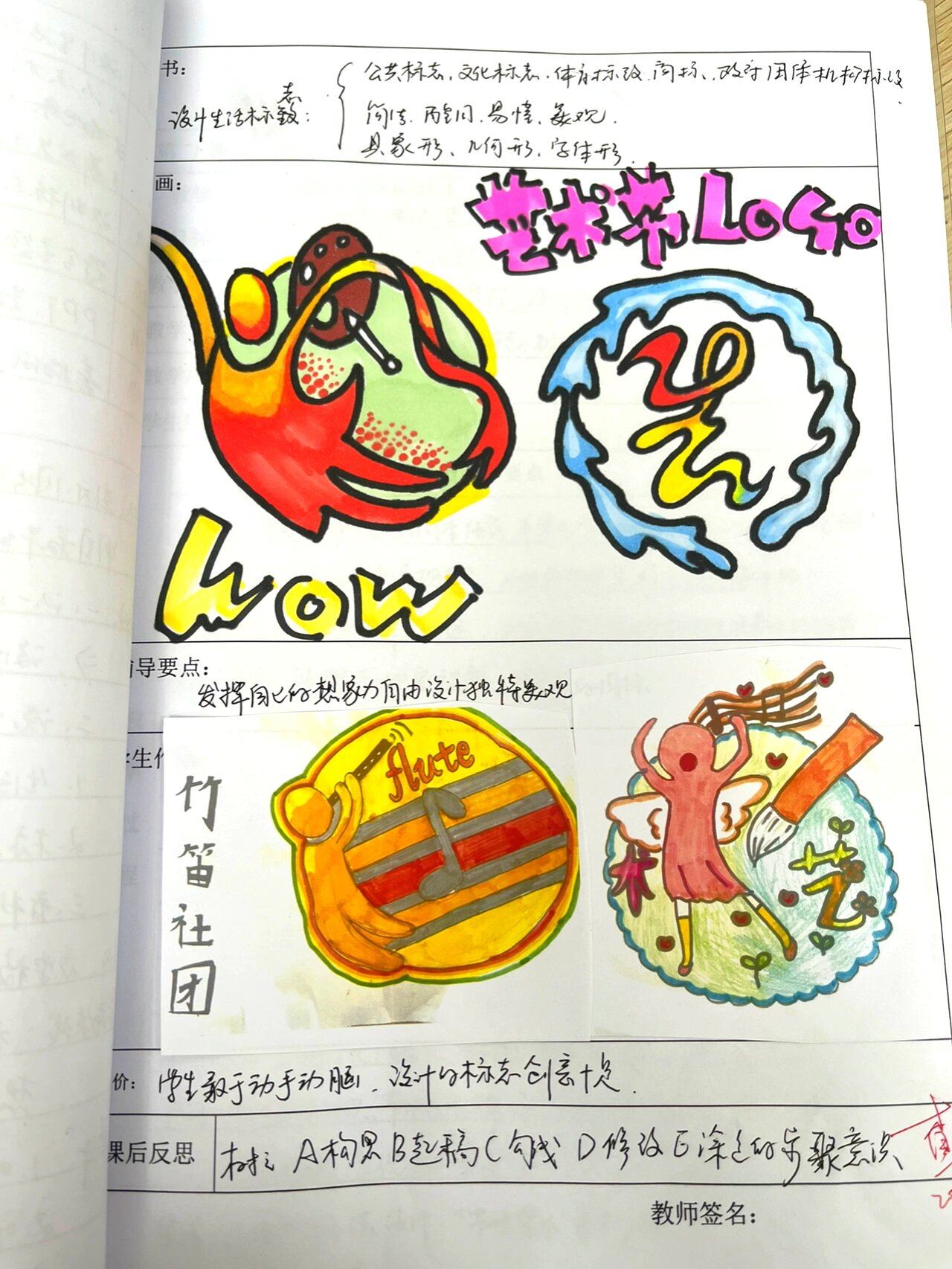 四年级美术 设计生活标志 教案 学生作品