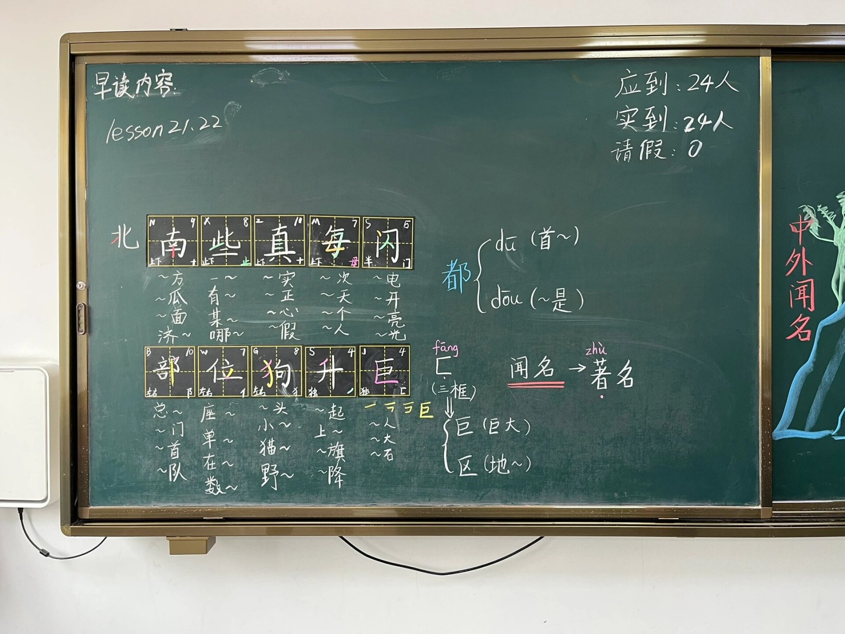 小学语文二年级上《黄山奇石》板书 我觉得图文结合讲起来更轻松