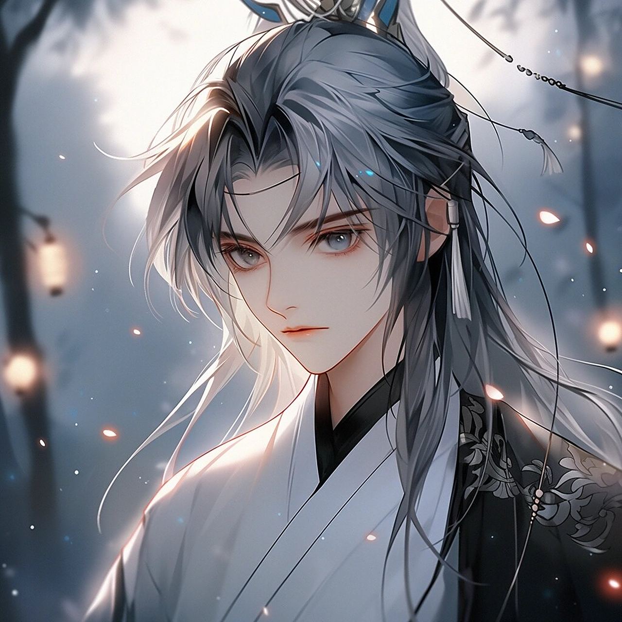 风光霁月高冷少年|古风动漫男头|男生头像 #画画的日常# #古风头像