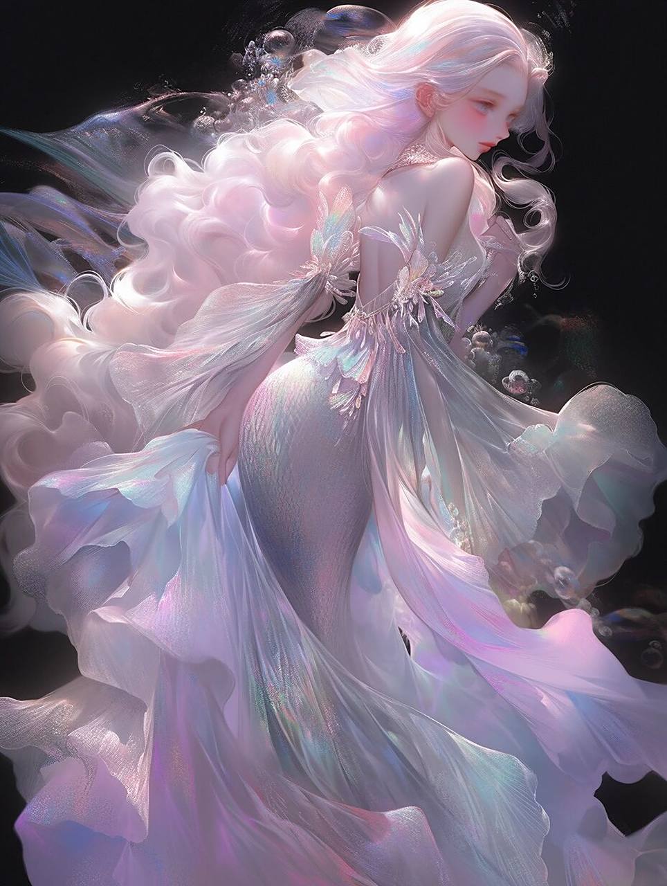 高级感美人鱼系列①人鱼公主 6图头像壁纸 美人鱼真的是最爱怎么设计