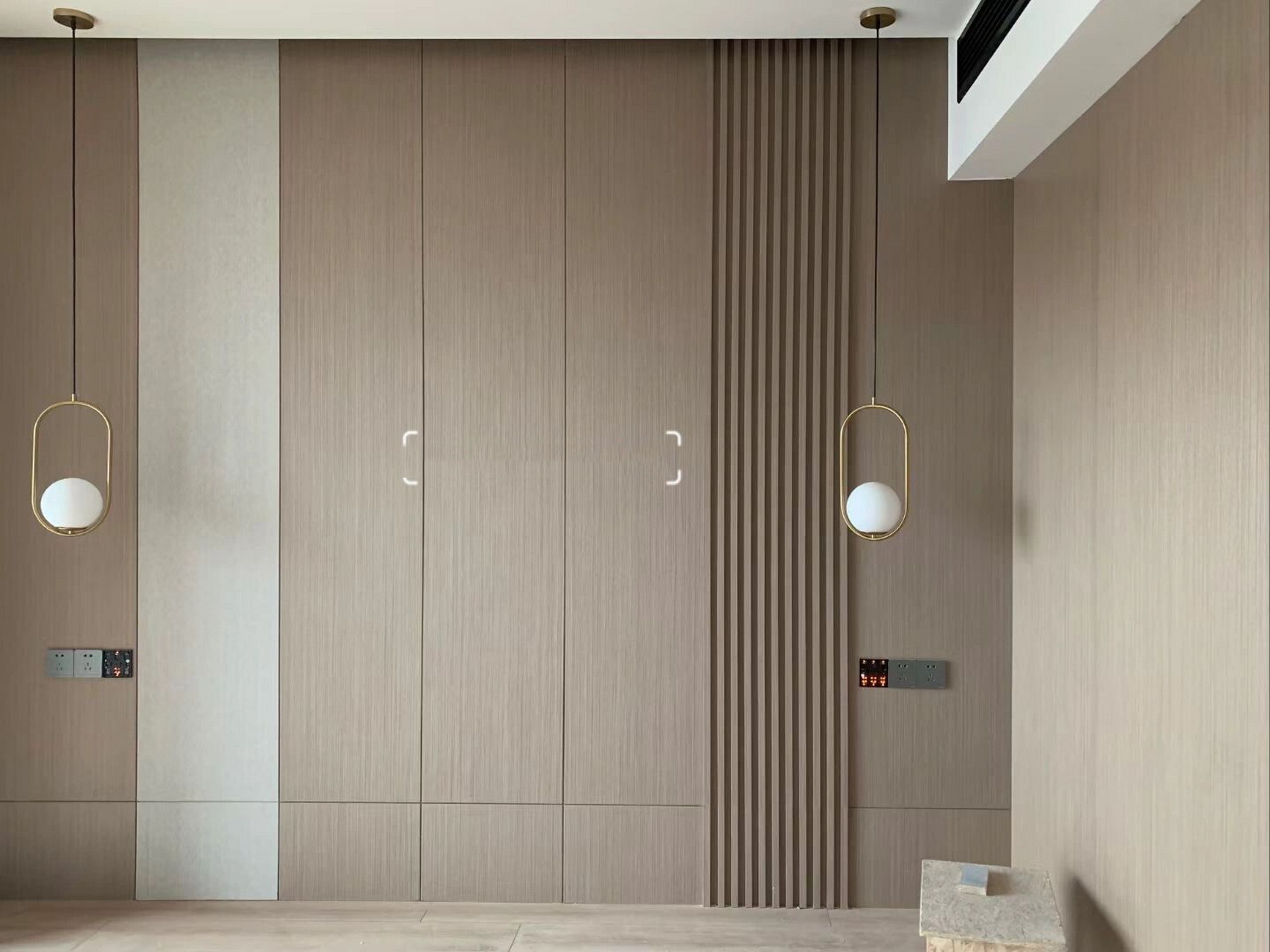 简约耐看得设计装修木饰面板安装案例 爆款n6434安装案例 背景墙,隐形