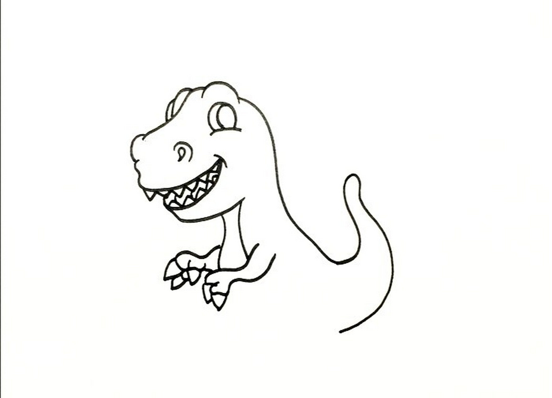 霸王龙简笔画 详细步骤来啦95959595 78先画出霸王龙张开