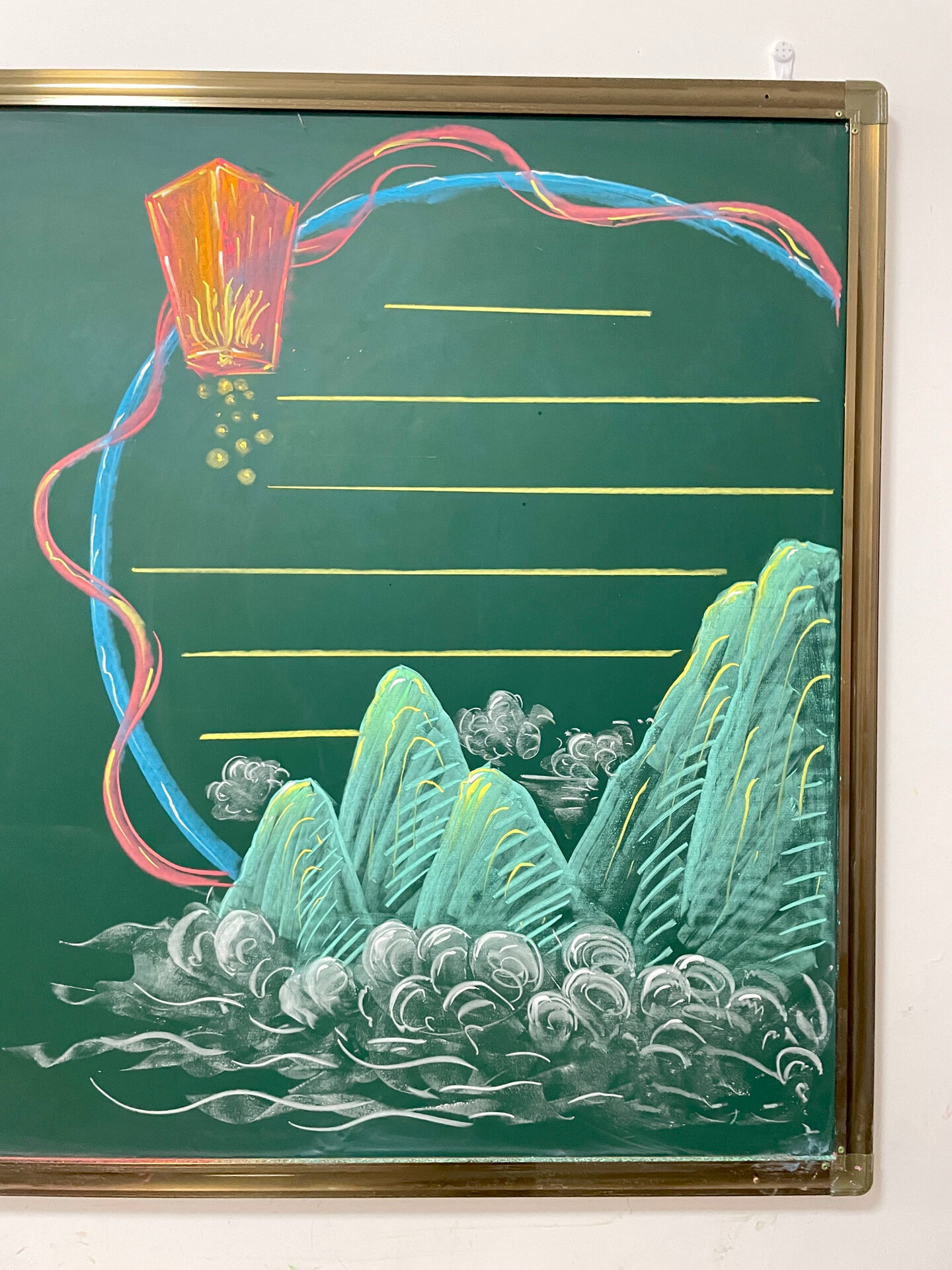 粉笔画(照山黑板报边框)