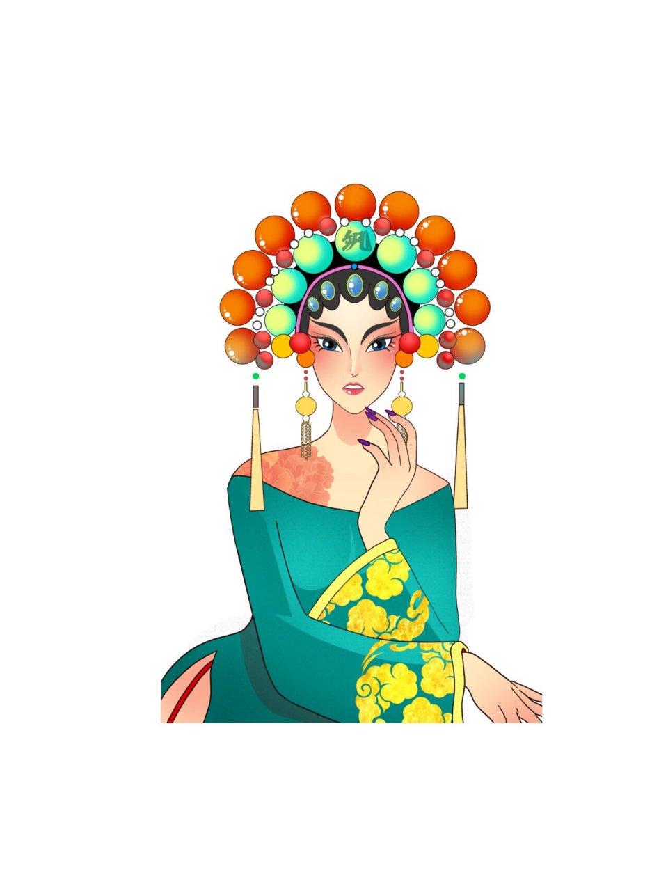 97编号:20230908 94今天分享一组彩色国潮京剧戏曲人物素材