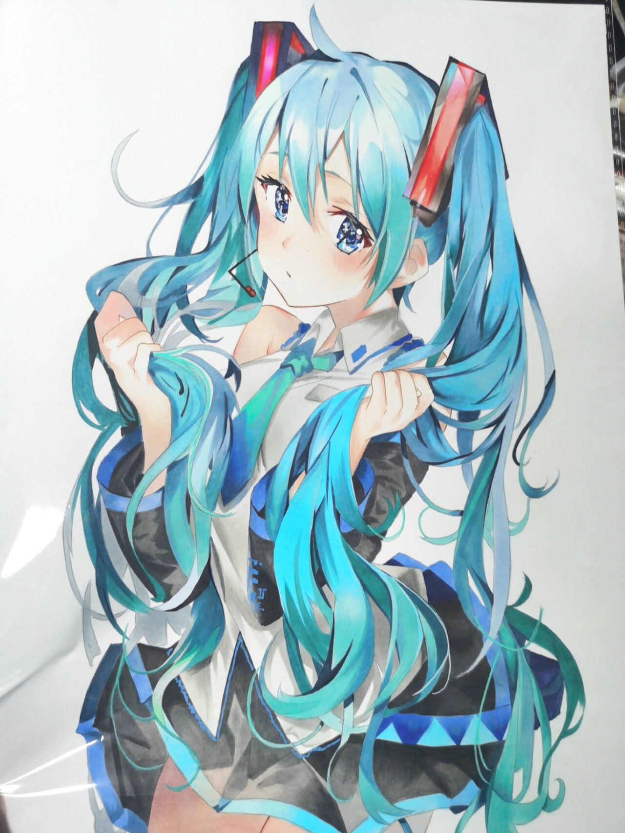 【马克笔临摹】初音步骤图