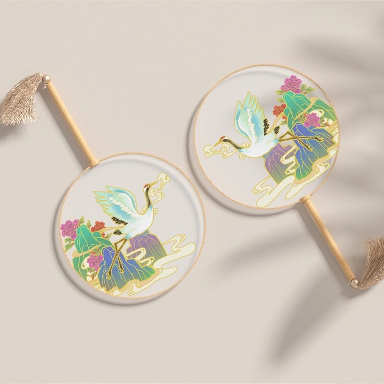 国潮文创样机团扇样机