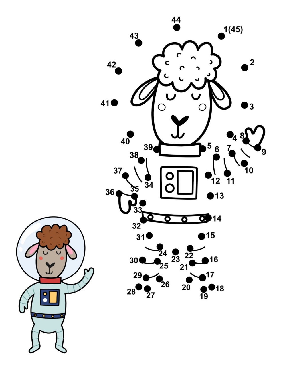 幼儿园益智区数字连线素材可直接打印