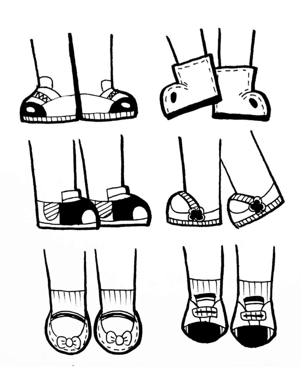 运动鞋画法卡通画图片