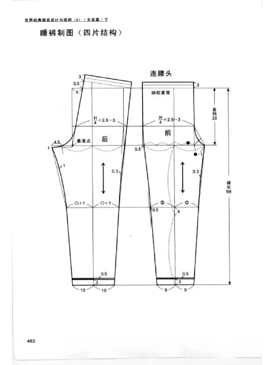 两种睡裤裁剪图 两种睡裤裁剪图