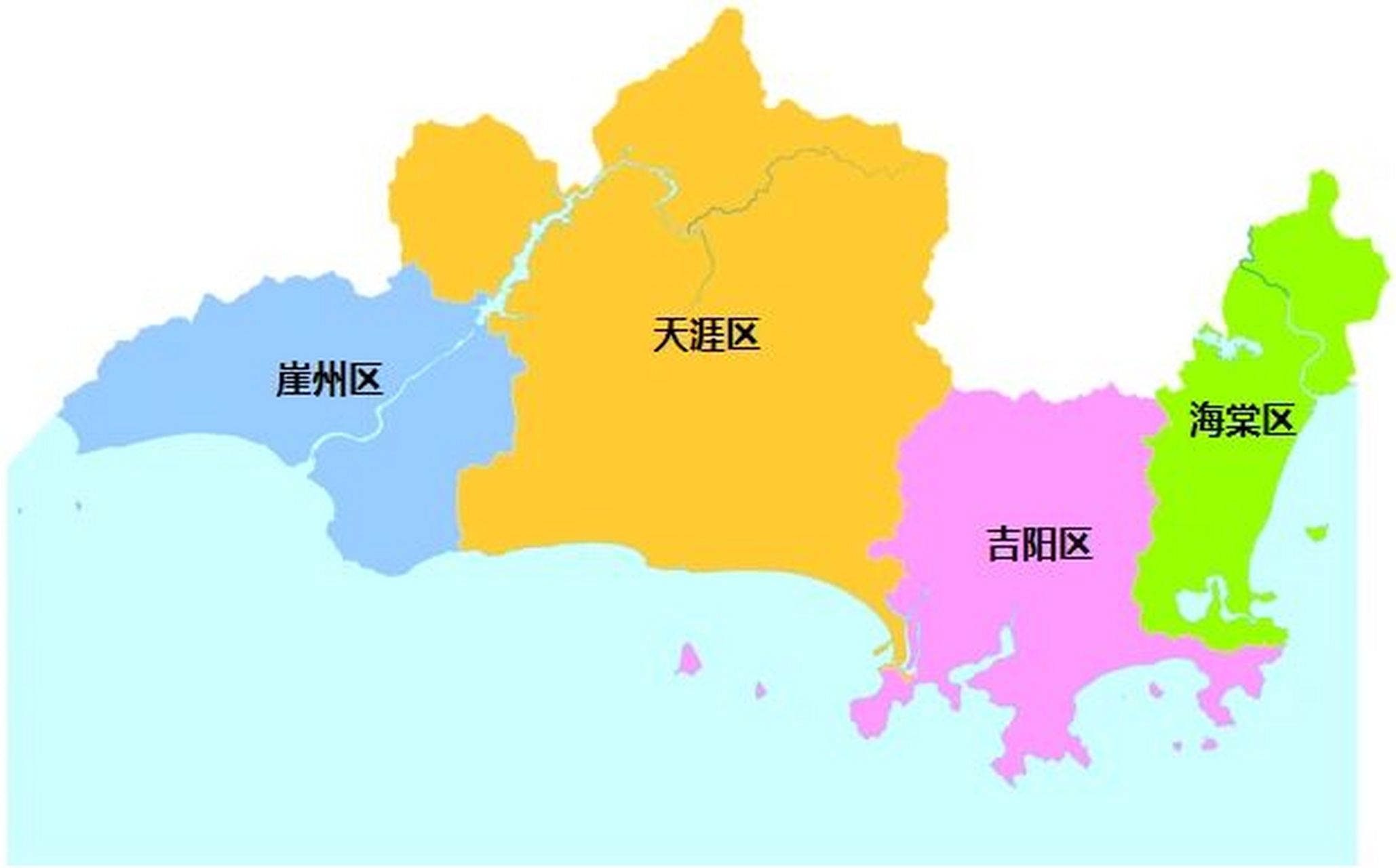 海口三亚行政区划 海口市,海南省省会,总面积为3126
