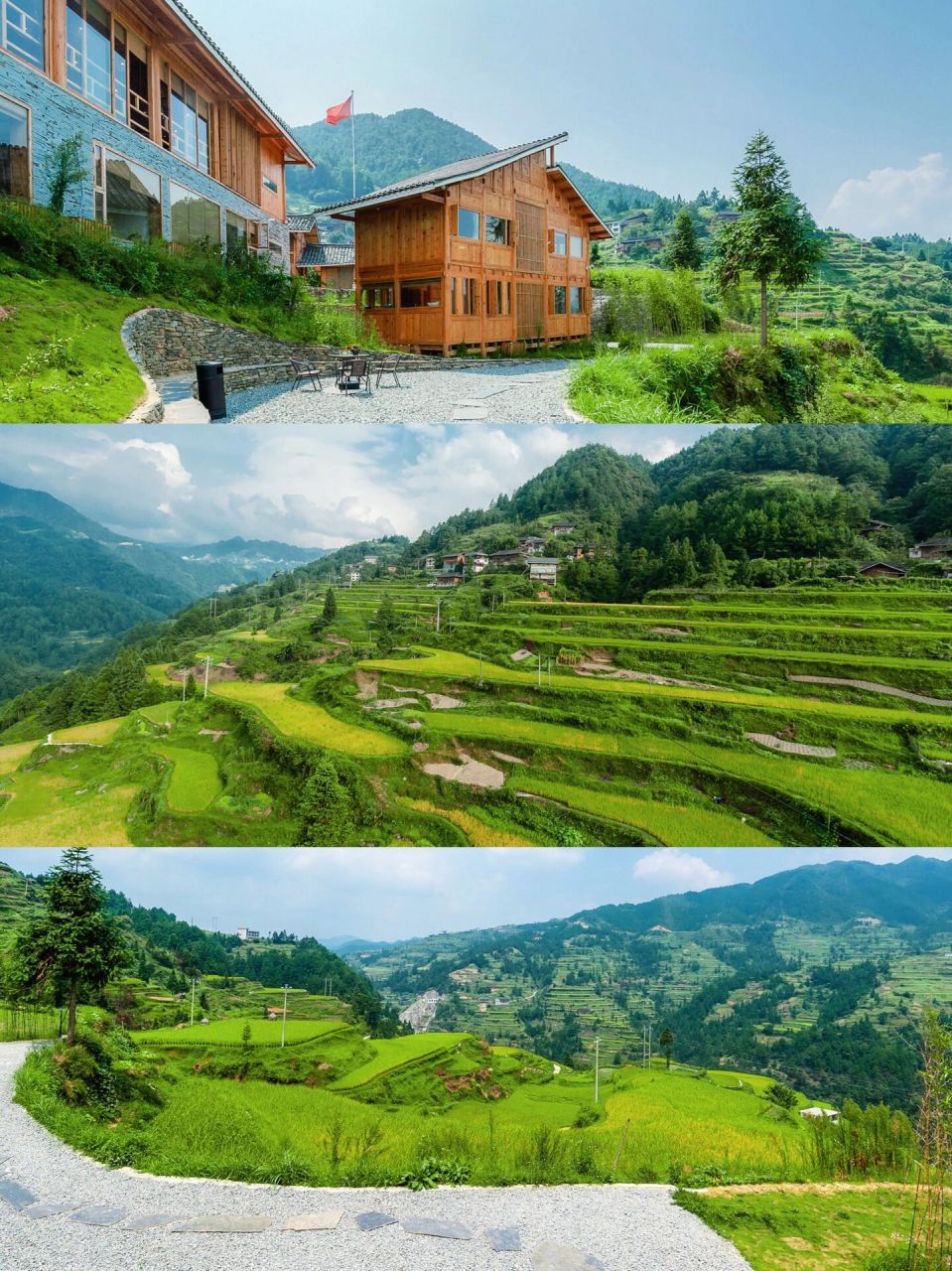 贵州民宿90雷山白岩村,梯田之上的世外桃源 村庄,小寨,梯田 伴着