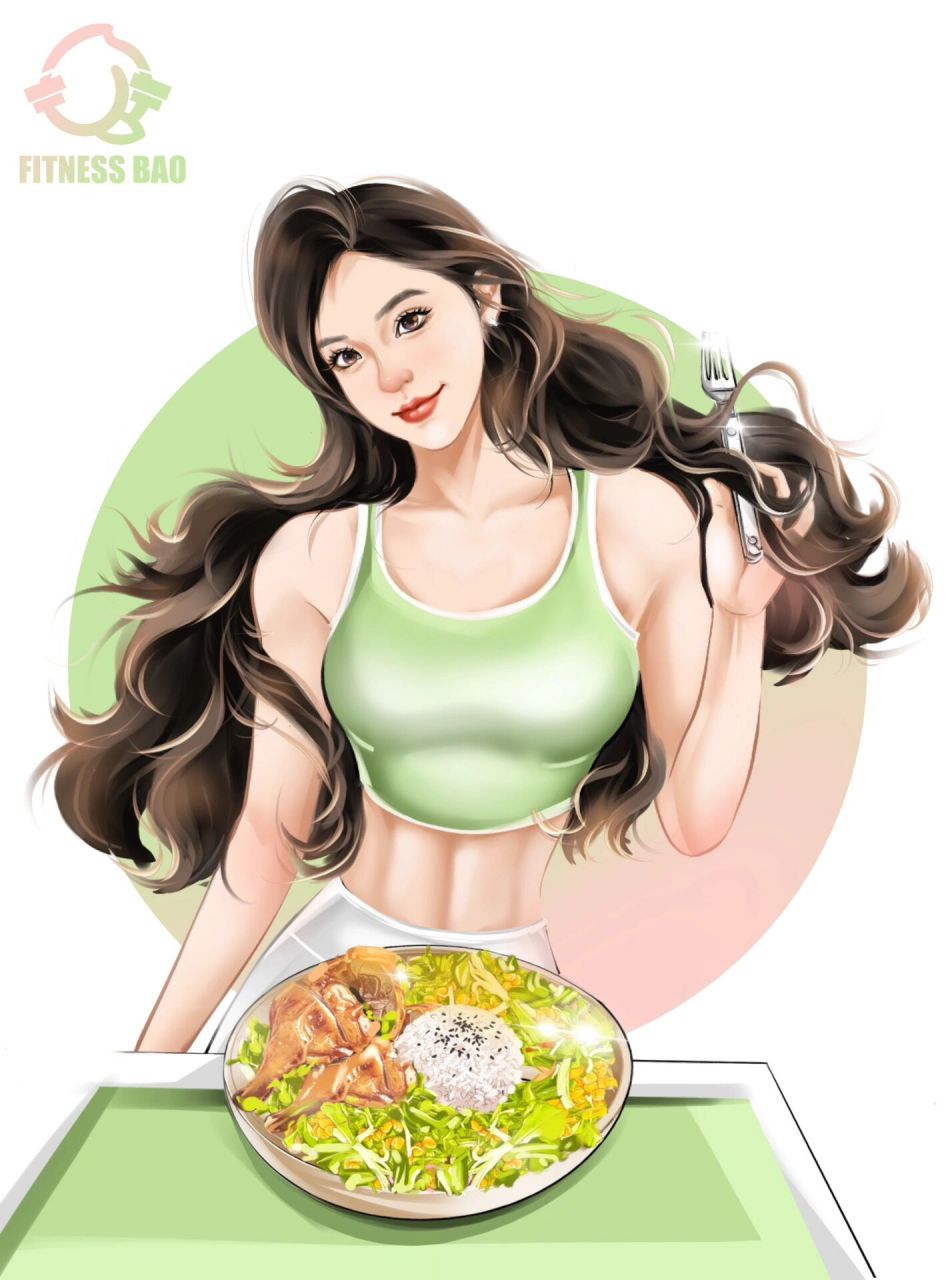 健身壁纸|健身手绘定制 健身约稿出图