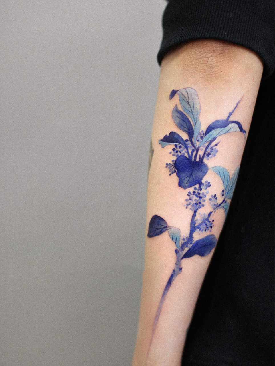 93水墨纹身设计·《桂花》|tattoo|北京纹身 · · 7515水墨