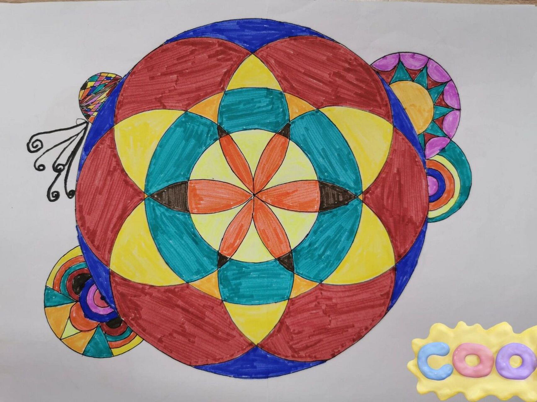 六年级利用圆设计图案图片