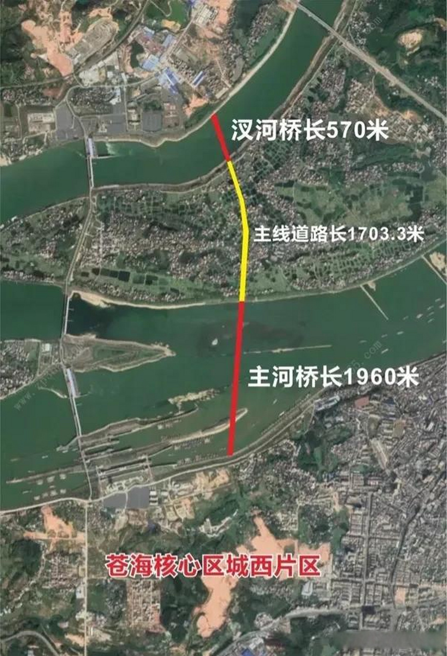 梧州西江六桥规划走向示意图 广西头条