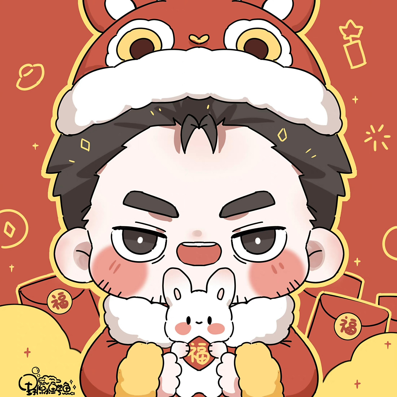 盗墓笔记新年头像 可可爱爱的盗笔兔年头像! 图源:01野原小鳄鱼