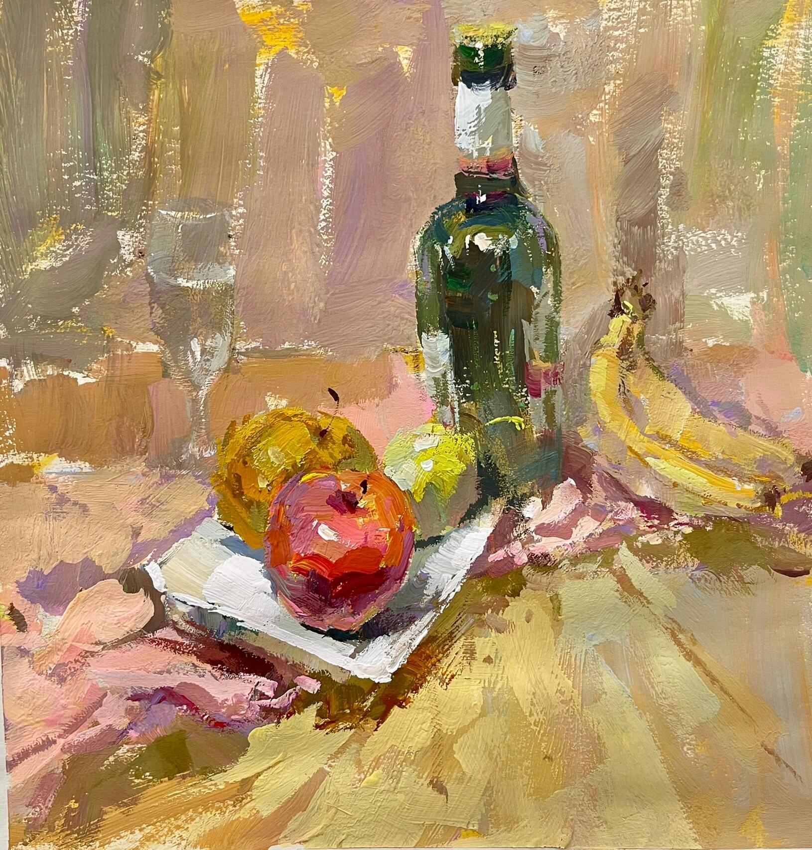 用素描纸画了一张水粉静物 背景感觉没压重,慢慢来,明天继续努力94