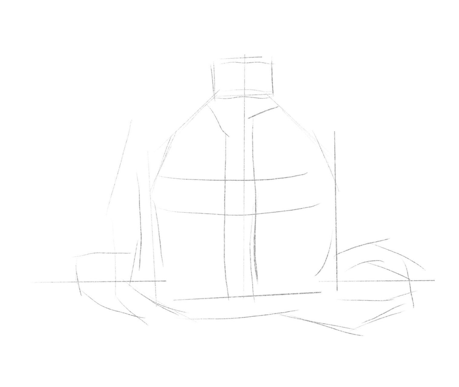 静物写生线描:行军水壶:速写素材:绘画素材 行军水壶,老师军用水壶很